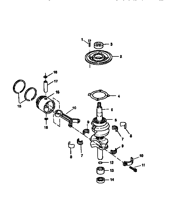 Crankshaft and piston