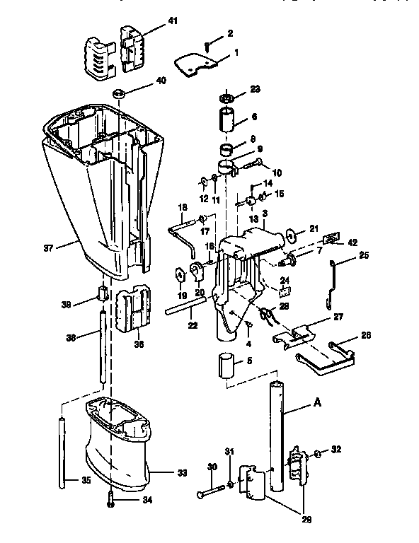 Swivel bracket and driveshaft