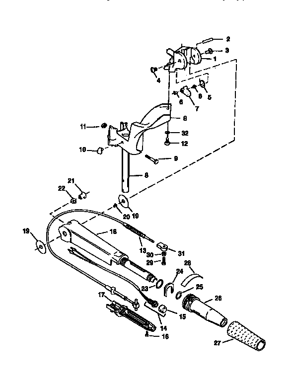 Steer handle/twist grip throttle