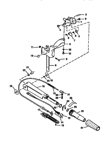 Steer handle/twist grip throttle