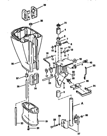 Swivel bracket & driveshaft hsng.