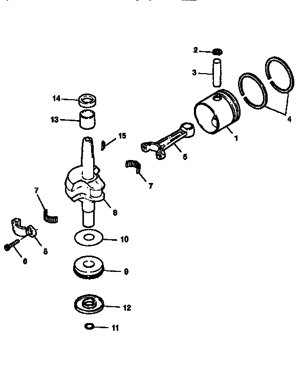 CRANKSHAFT AND PISTON