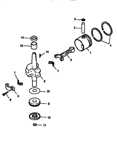 Crankshaft and piston