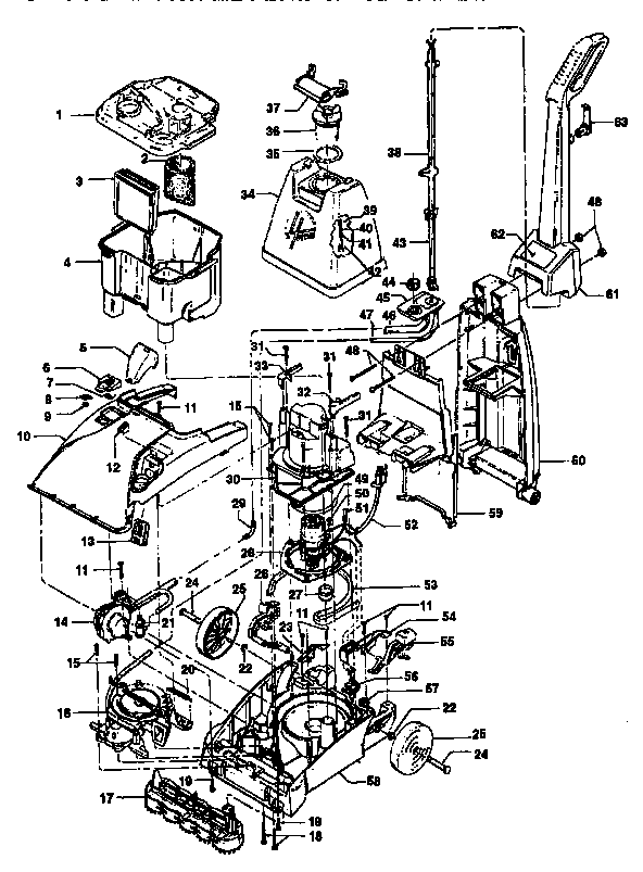 Upright extractor