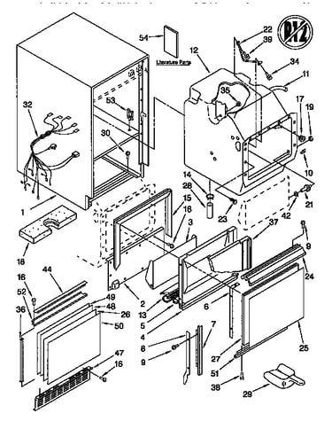 Cabinet liner and door