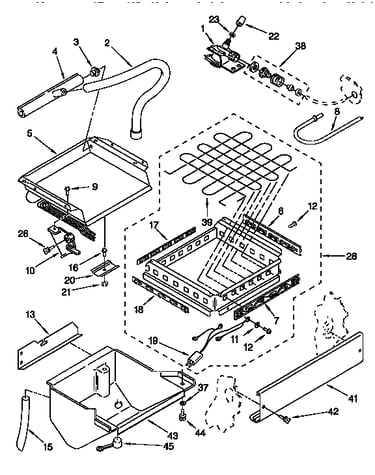 Evaporator ice cutter grid and water