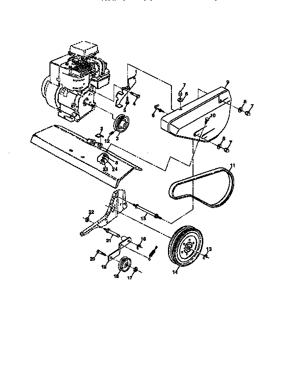BELT GUARD AND PULLEY ASSEMBLY