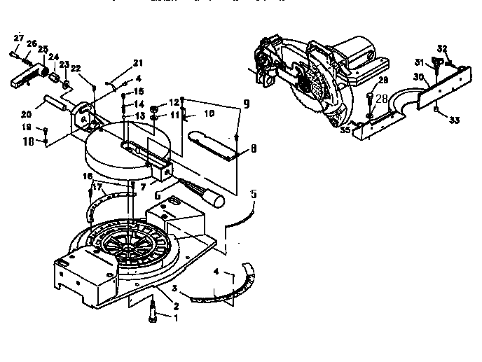 Base and table assembly