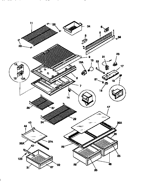 SHELVES AND ACCESSORIES