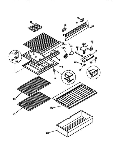 Separator and shelves