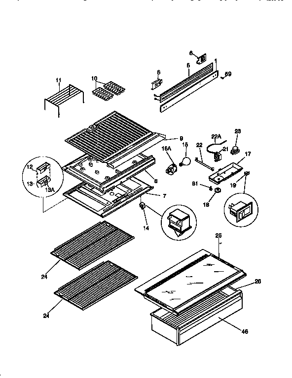 SEPARATOR AND SHELVES