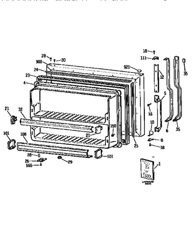 Freezer door