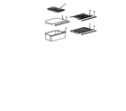 Kenmore 5649630411 shelves and accessories diagram