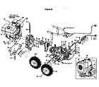 Troybilt 12089 belt system,engine,wheels diagram