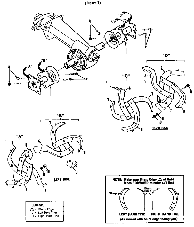 Bolo tine assemblies