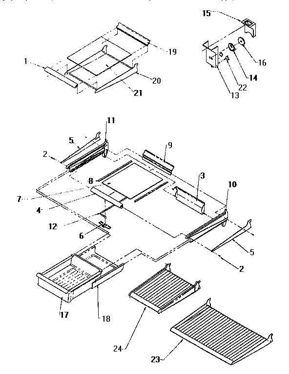 Cabinet shelving