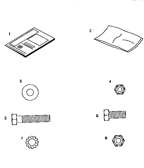 CARTON #1 MANUAL/HARDWARE PACKAGE