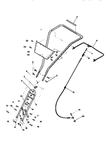 Handlebars, forward clutch cable
