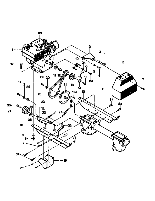 Engine, forwarding drive mechanism