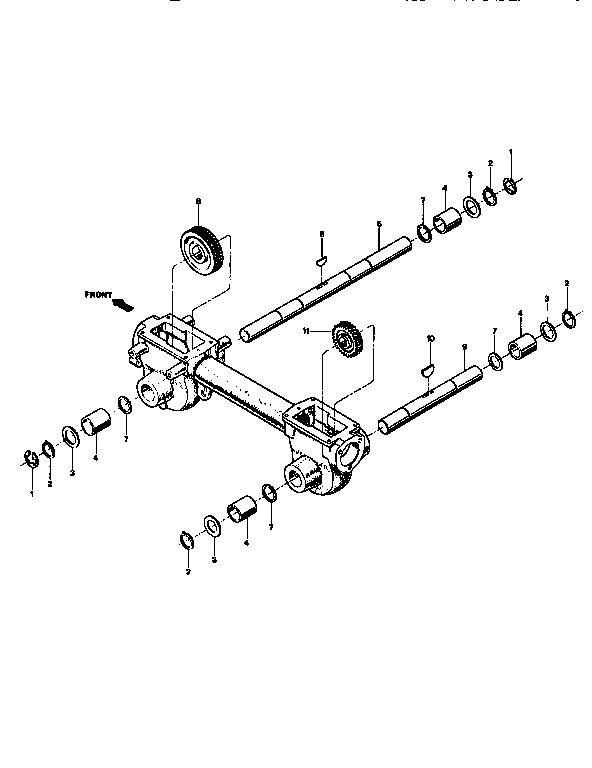Wheel shaft&tiller shaft asm