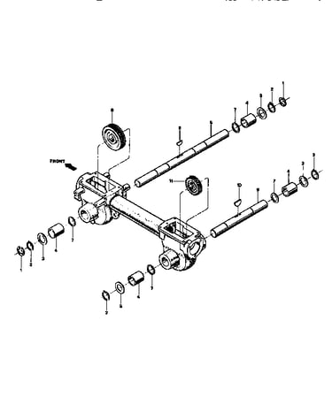 Wheel shaft&tiller shaft asm