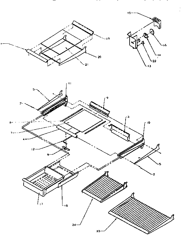 Cabinet shelving