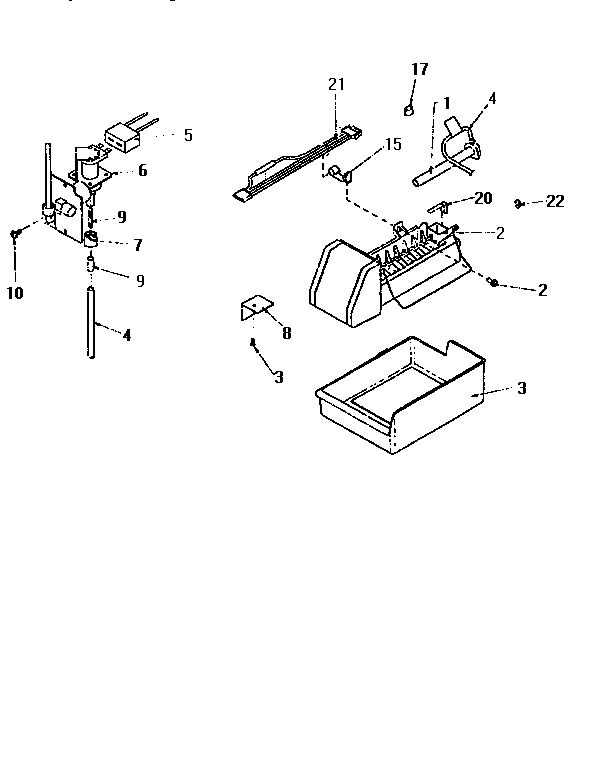 Add-on ice maker assembly