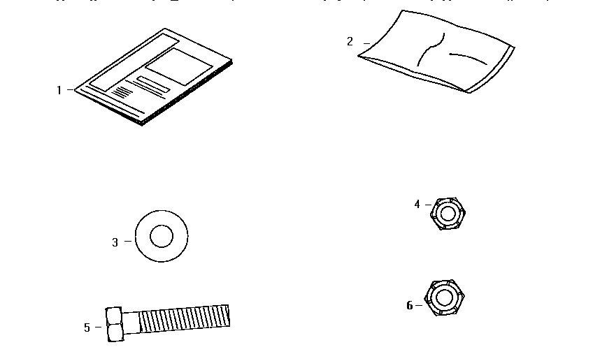 Carton #1 manual/hardware package