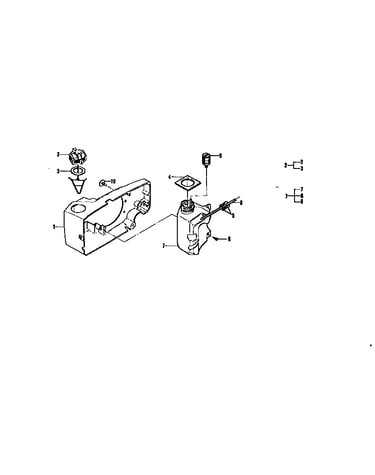 Fan housing and fuel tank
