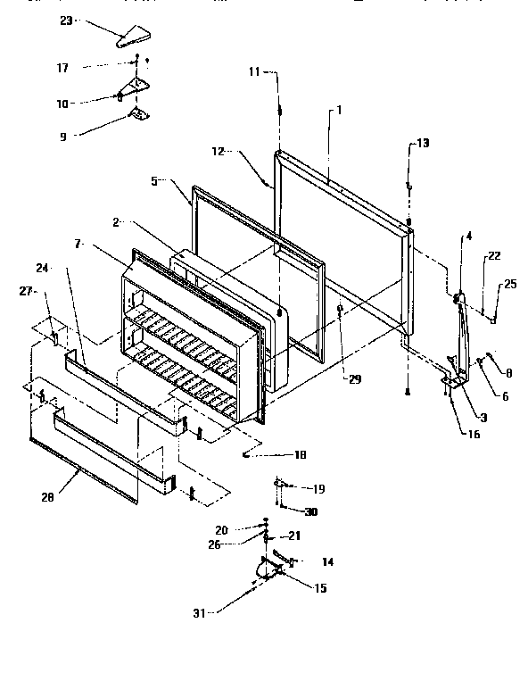 Freezer door