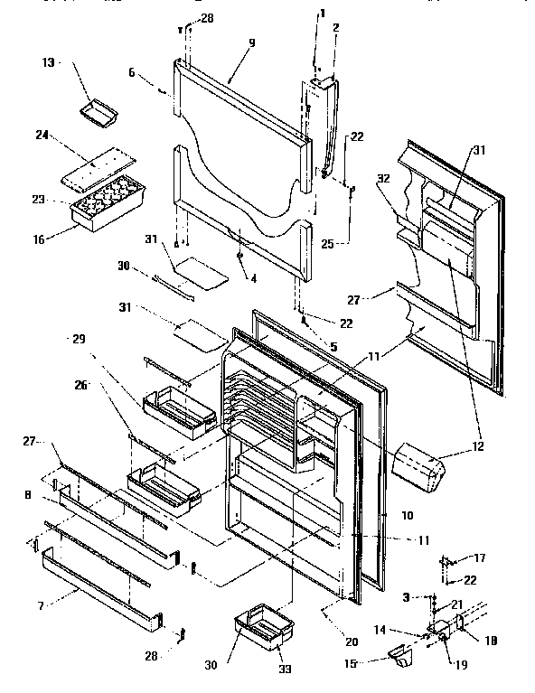 Refrigerator door