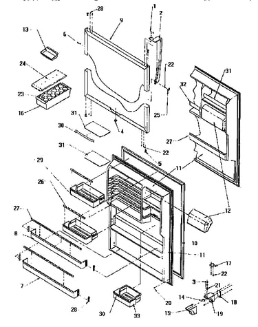 Refrigerator door