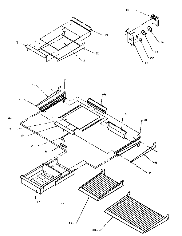Cabinet shelving