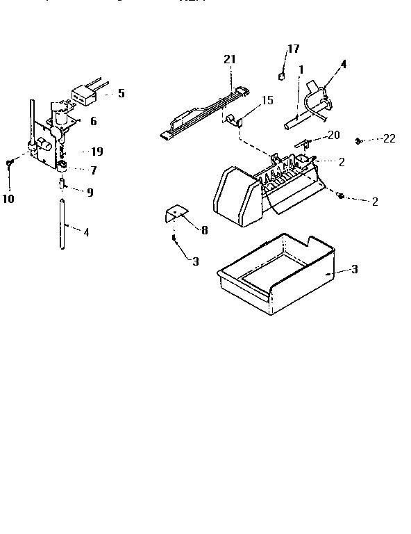 Add-on ice maker assembly