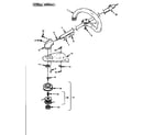 Homelite Z725SE drive shaft and cutter head assembly diagram