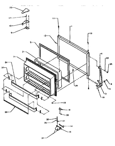 Freezer door