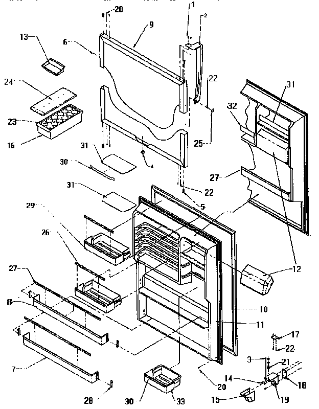 Refrigerator door