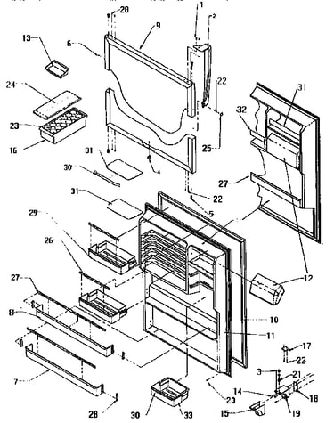 Refrigerator door