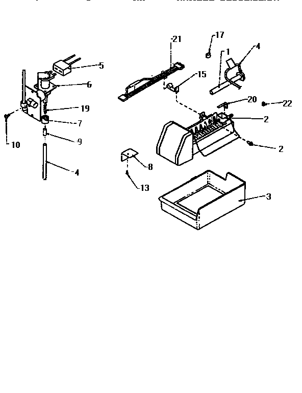 Add on ice maker assembly