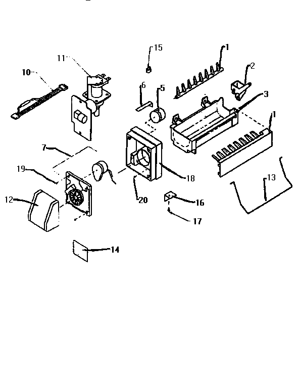 Icemaker assembly d7824702