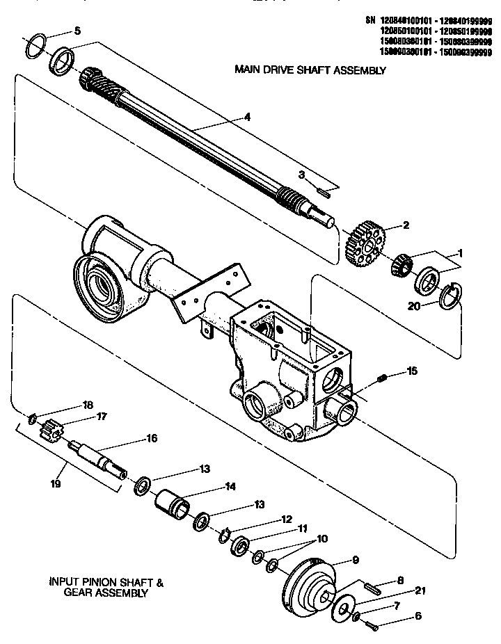 INPUT PINION SHAFT&GEAR ASSEMBLY