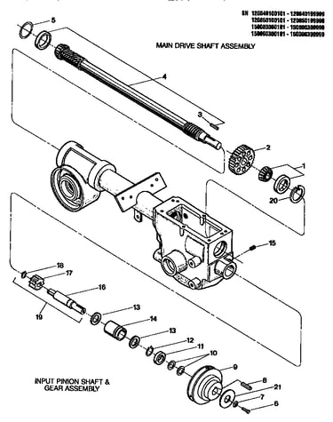Input pinion shaft&gear assembly