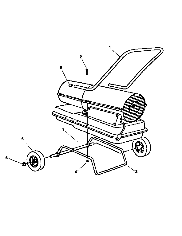Wheels and handle