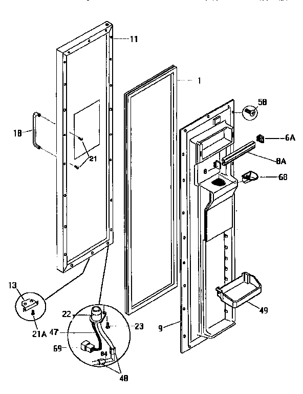 Freezer door