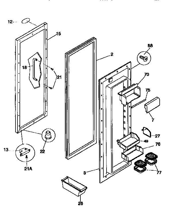 Refrigerator door