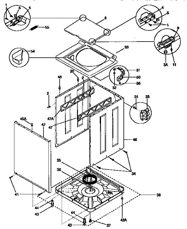Top and cabinet