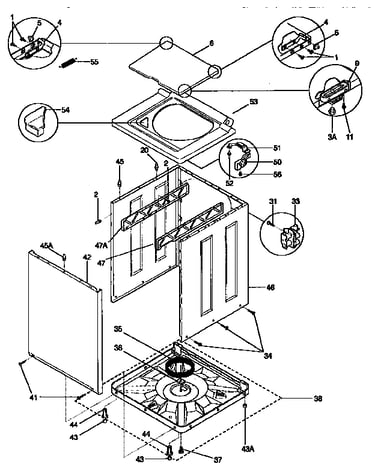 Top and cabinet