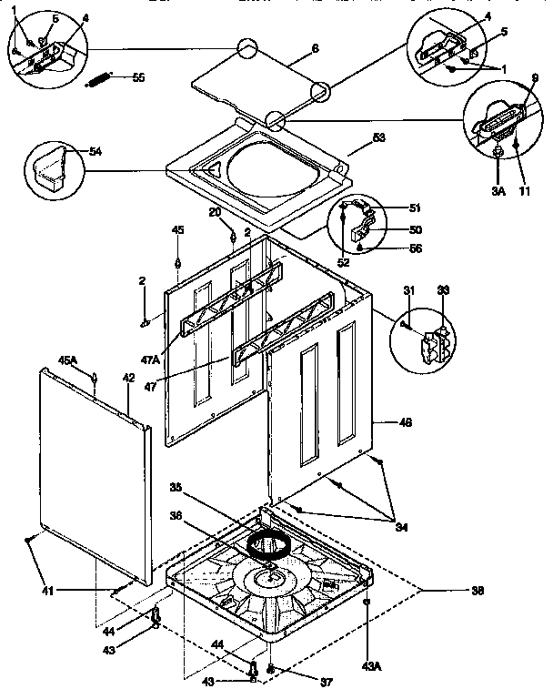 Top and cabinet