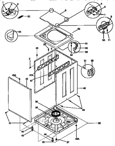 Top and cabinet