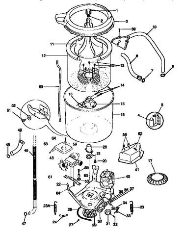 Tub, basket, and agitator